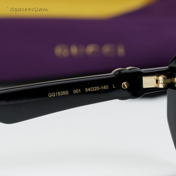 Gucci Women Sunglasses Black Grey Geometric GG1535S 001 BRAND NEW - Picture 5 of 10